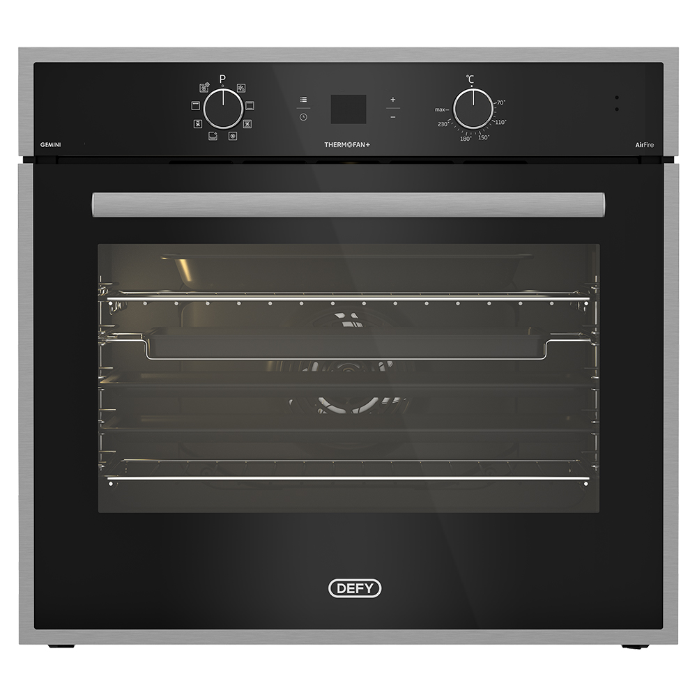 Defy Gemini Thermofan+ Eye-Level Black Oven - DBO774
